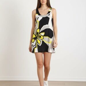 Calvin Klein Floral Mini Dress Size M 100% Cotton